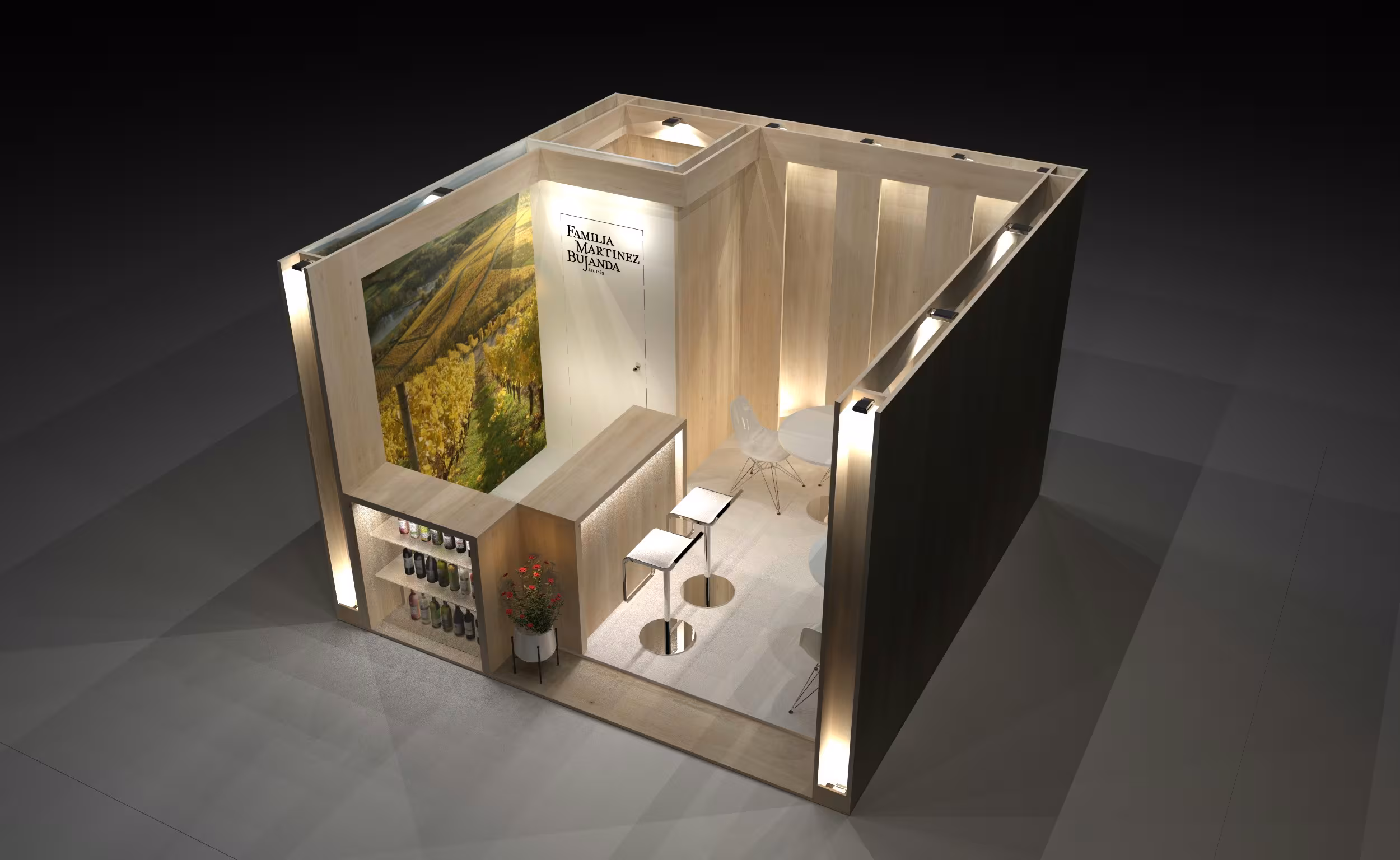 Stand de diseño a medida para Client en Munich